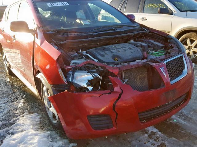 5Y2SP67819Z411919 - 2009 PONTIAC VIBE RED photo 9