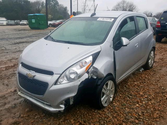 KL8CD6S94FC731353 - 2015 CHEVROLET SPARK 1LT SILVER photo 2