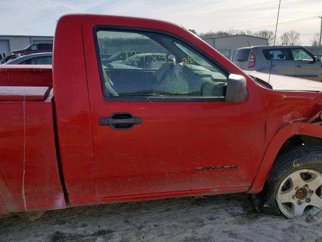 1GTDT146X48164389 - 2004 GMC CANYON RED photo 10