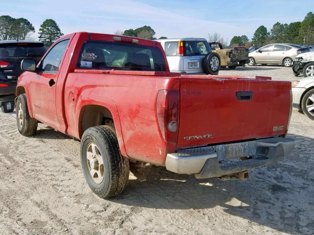 1GTDT146X48164389 - 2004 GMC CANYON RED photo 3