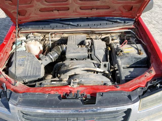 1GTDT146X48164389 - 2004 GMC CANYON RED photo 7