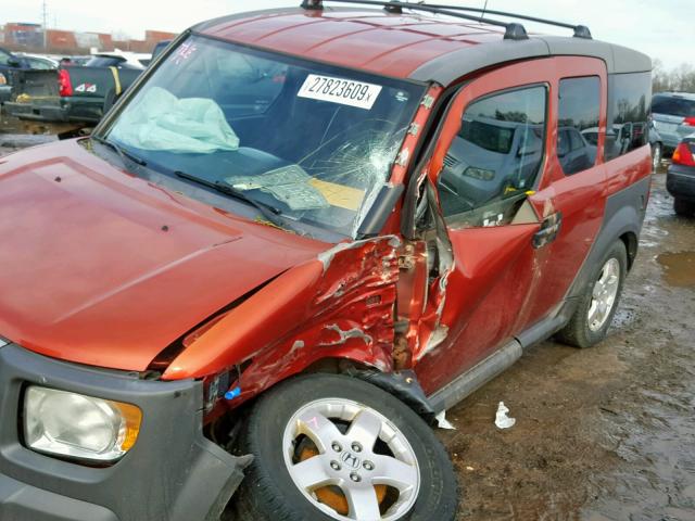 5J6YH18615L006738 - 2005 HONDA ELEMENT EX ORANGE photo 9