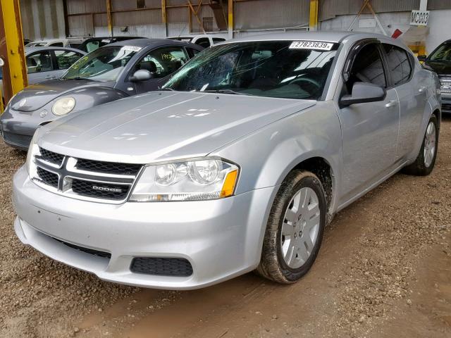 1B3BD4FB9BN616929 - 2011 DODGE AVENGER EX SILVER photo 2