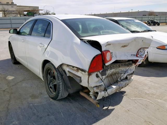 1G1ZA5E01AF113831 - 2010 CHEVROLET MALIBU LS WHITE photo 3