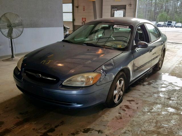 1FAFP55U7YG112947 - 2000 FORD TAURUS SES BLUE photo 2