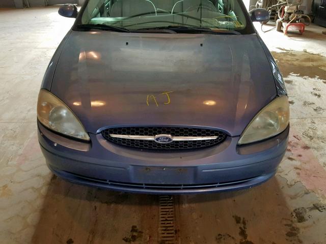 1FAFP55U7YG112947 - 2000 FORD TAURUS SES BLUE photo 7