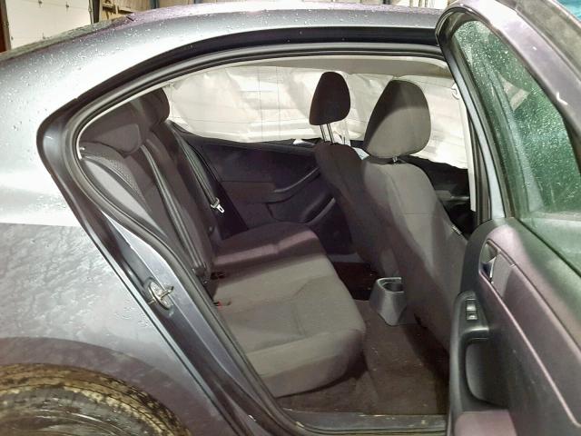 3VW2K7AJ9BM305089 - 2011 VOLKSWAGEN JETTA BASE GRAY photo 6