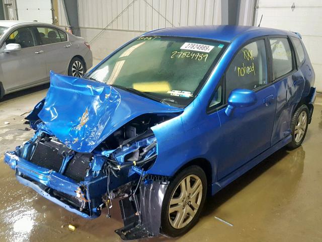 JHMGD38608S046049 - 2008 HONDA FIT BLUE photo 2