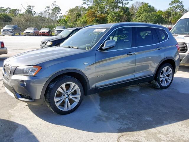 5UXWX7C58CL736420 - 2012 BMW X3 XDRIVE3 GRAY photo 9