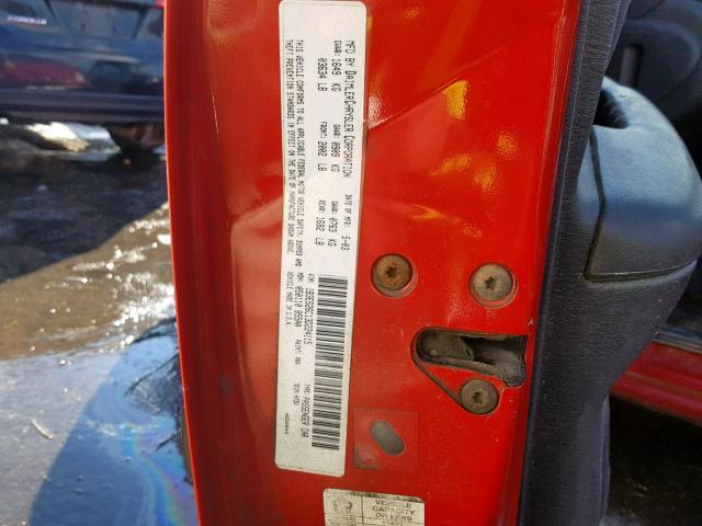 1B3ES26C13D224115 - 2003 DODGE NEON SE RED photo 10