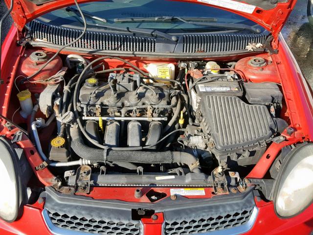 1B3ES26C13D224115 - 2003 DODGE NEON SE RED photo 7