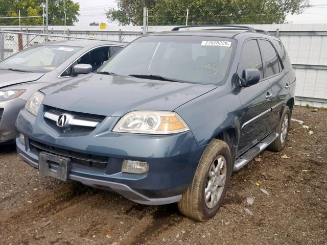 2HNYD18725H552336 - 2005 ACURA MDX TOURIN TEAL photo 2