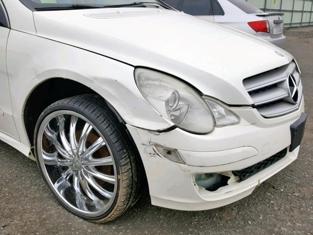 4JGCB65E37A047845 - 2007 MERCEDES-BENZ R 350 WHITE photo 9