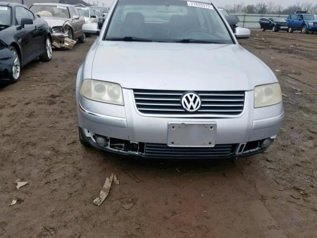 WVWRH63B62P030856 - 2002 VOLKSWAGEN PASSAT GLX GRAY photo 9