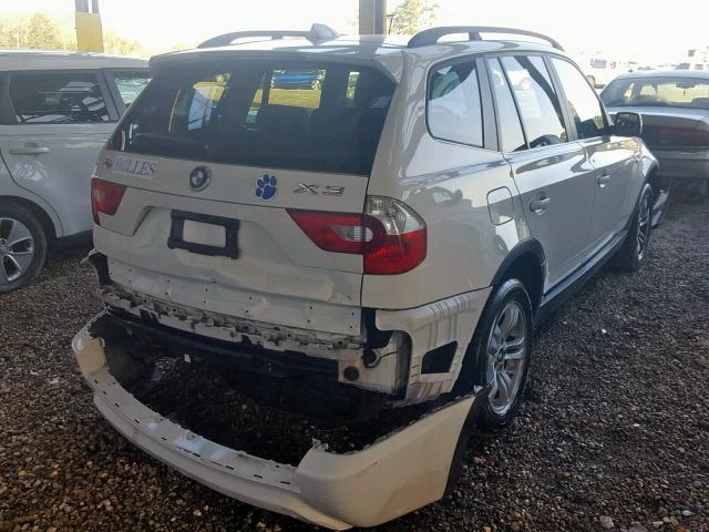 WBXPA93436WG91132 - 2006 BMW X3 3.0I WHITE photo 4