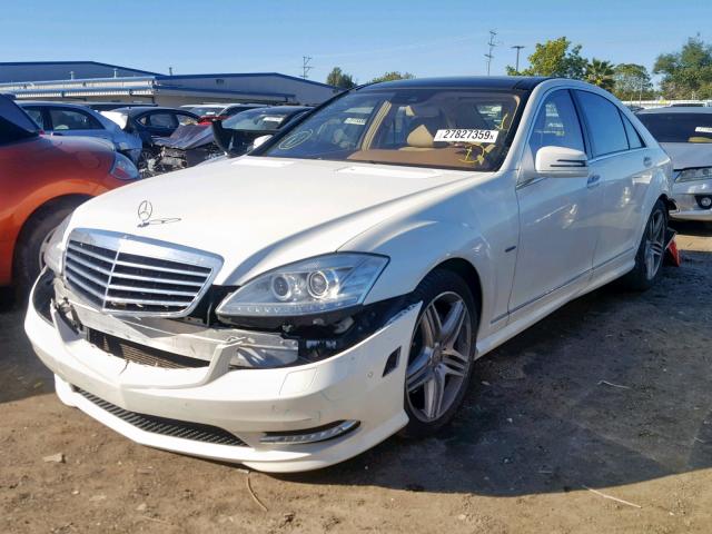 WDDNG7DB3CA474969 - 2012 MERCEDES-BENZ S 550 WHITE photo 2