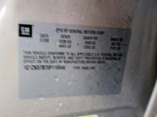 1G1ZK57B79F116644 - 2009 CHEVROLET MALIBU LTZ 奶油色 照片 10