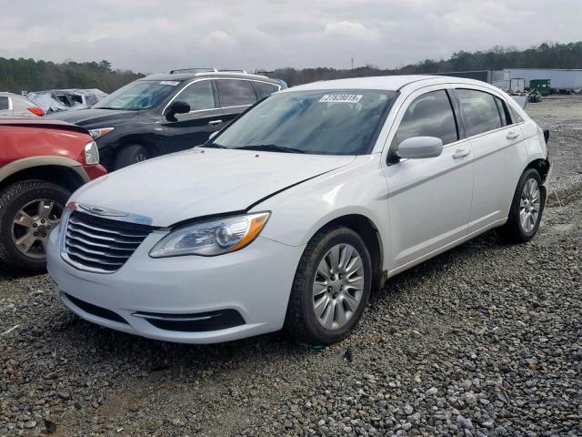 1C3CCBAG0EN137501 - 2014 CHRYSLER 200 LX WHITE photo 2