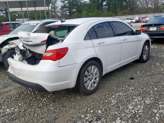 1C3CCBAG0EN137501 - 2014 CHRYSLER 200 LX WHITE photo 4