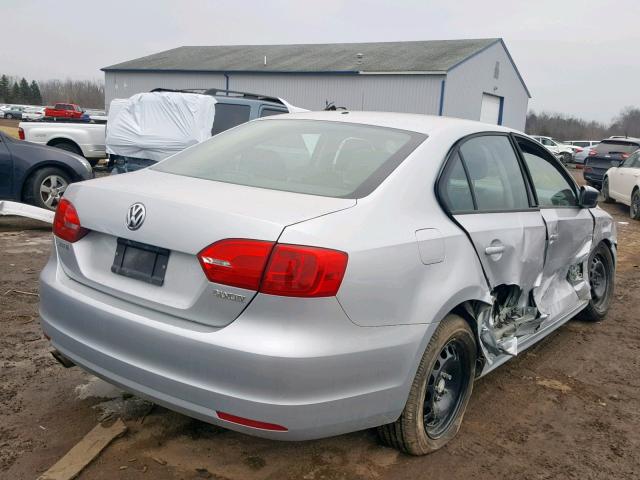 3VW2K7AJ9CM389853 - 2012 VOLKSWAGEN JETTA BASE SILVER photo 4