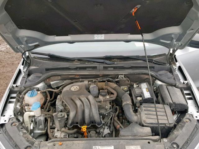 3VW2K7AJ9CM389853 - 2012 VOLKSWAGEN JETTA BASE SILVER photo 7