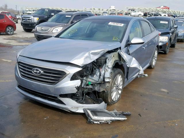 5NPE34AF4FH019301 - 2015 HYUNDAI SONATA SPO SILVER photo 2