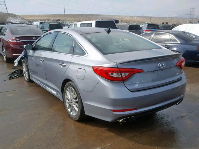 5NPE34AF4FH019301 - 2015 HYUNDAI SONATA SPO SILVER photo 3