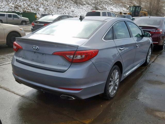 5NPE34AF4FH019301 - 2015 HYUNDAI SONATA SPO SILVER photo 4