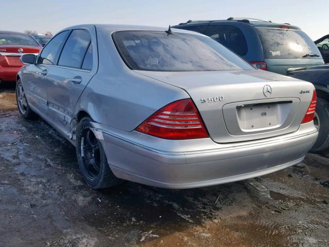 WDBNG84J65A442218 - 2005 MERCEDES-BENZ S 500 4MAT SILVER photo 3