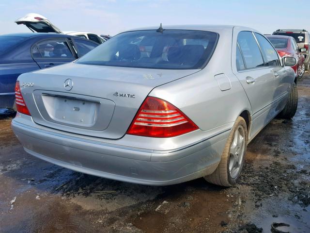 WDBNG84J65A442218 - 2005 MERCEDES-BENZ S 500 4MAT SILVER photo 4