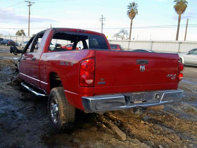 3D7KS29A78G106923 - 2008 DODGE RAM 2500 BURGUNDY photo 3