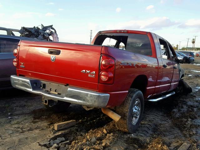 3D7KS29A78G106923 - 2008 DODGE RAM 2500 BURGUNDY photo 4