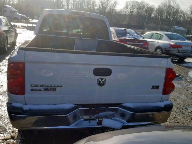 1D7HW42N66S715868 - 2006 DODGE DAKOTA SLT WHITE photo 6