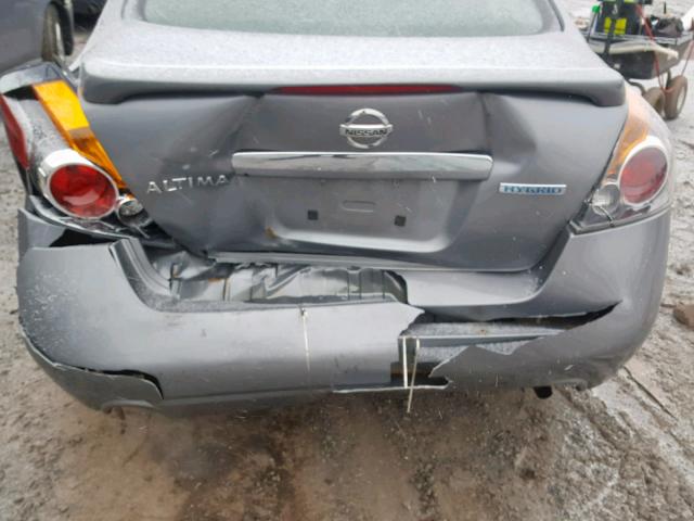 1N4CL21E18C245139 - 2008 NISSAN ALTIMA HYB GRAY photo 9