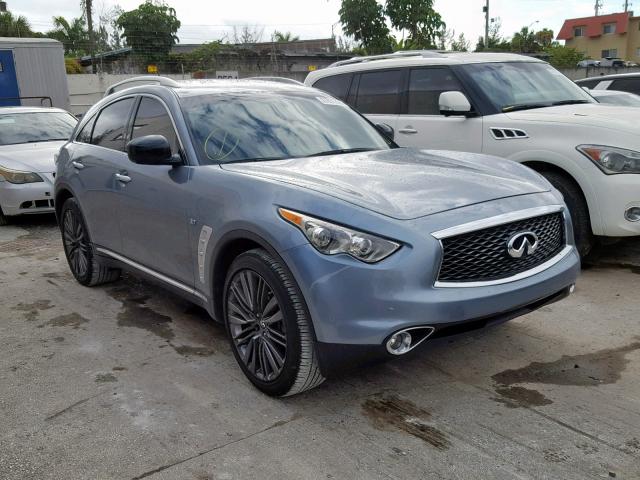 JN8CS1MU0HM140052 - 2017 INFINITI QX70 BLUE photo 1