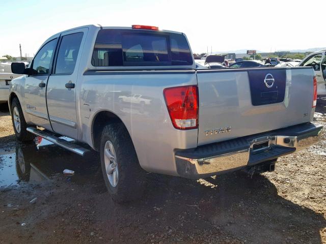 1N6AA0EK9BN305253 - 2011 NISSAN TITAN S SILVER photo 3