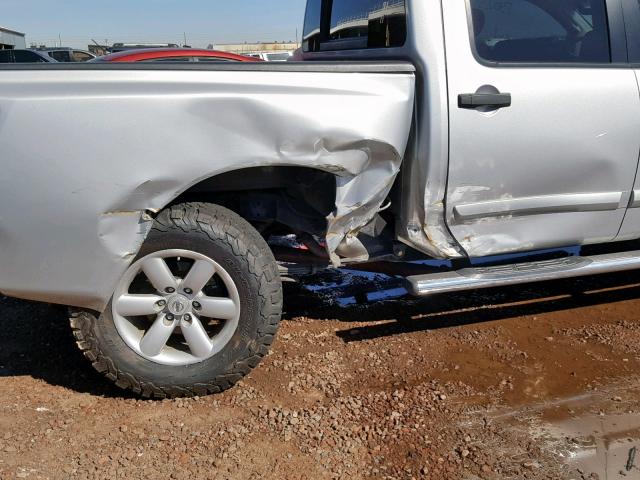 1N6AA0EK9BN305253 - 2011 NISSAN TITAN S SILVER photo 9