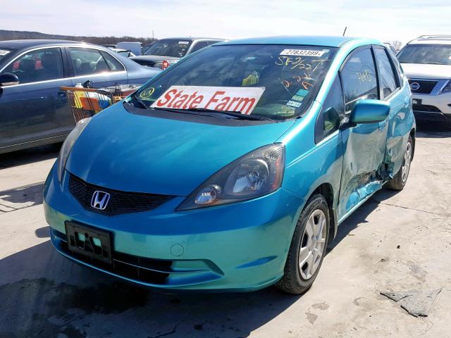 JHMGE8H30DC006333 - 2013 HONDA FIT TURQUOISE photo 2