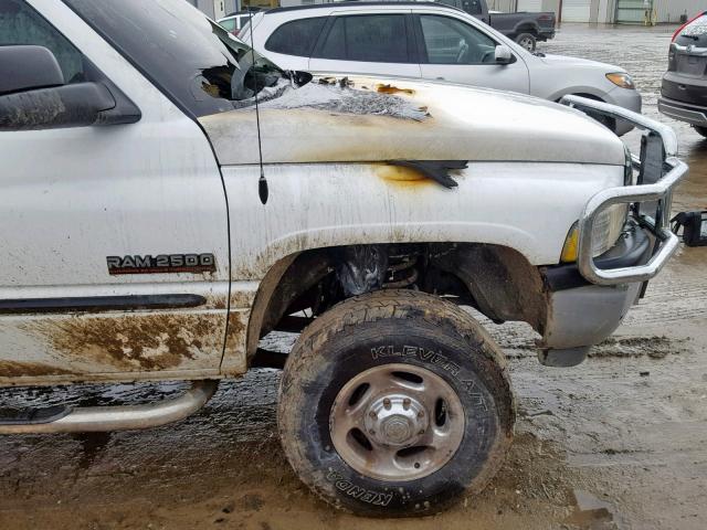 1B7KF23621J539735 - 2001 DODGE RAM 2500 WHITE photo 9