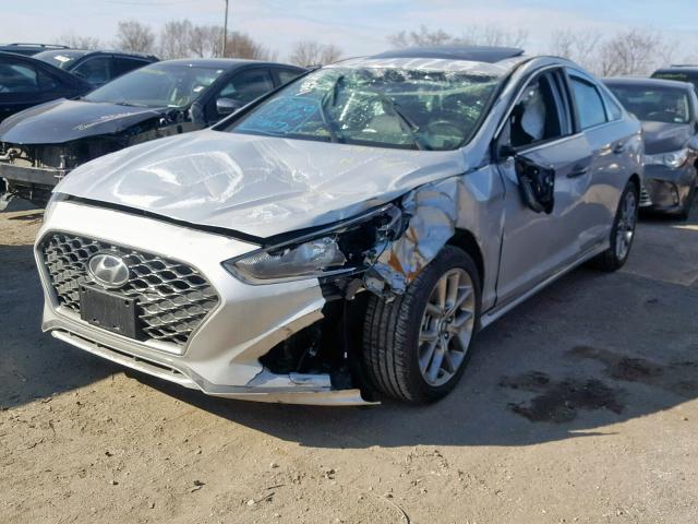 5NPE34AB9JH658604 - 2018 HYUNDAI SONATA SPO SILVER photo 2