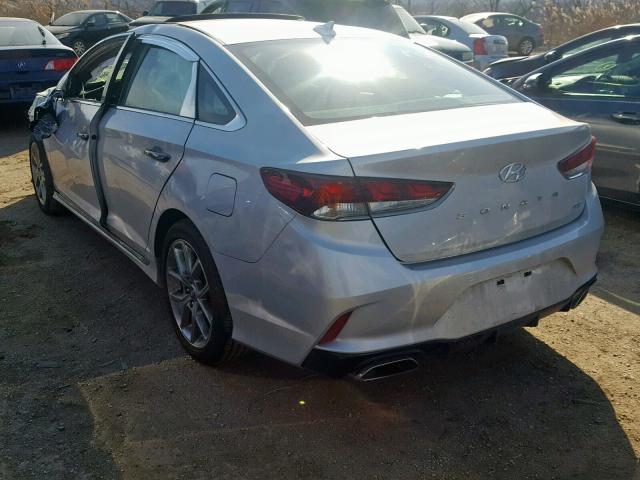 5NPE34AB9JH658604 - 2018 HYUNDAI SONATA SPO SILVER photo 3