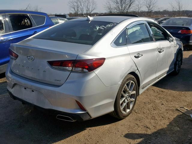 5NPE34AB9JH658604 - 2018 HYUNDAI SONATA SPO SILVER photo 4