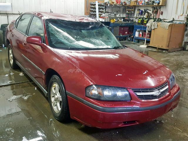 2G1WF55E759233308 - 2005 CHEVROLET IMPALA MAROON photo 1