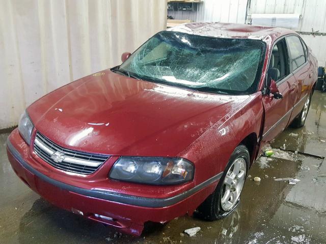 2G1WF55E759233308 - 2005 CHEVROLET IMPALA MAROON photo 2