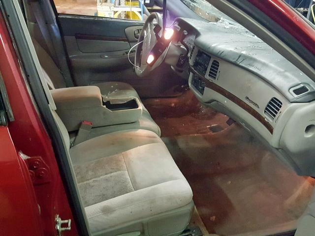 2G1WF55E759233308 - 2005 CHEVROLET IMPALA MAROON photo 5