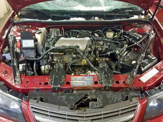 2G1WF55E759233308 - 2005 CHEVROLET IMPALA MAROON photo 7