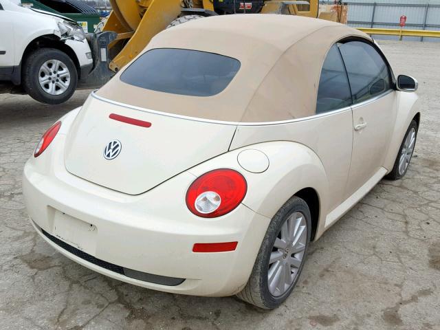 3VWRF31Y88M413303 - 2008 VOLKSWAGEN NEW BEETLE CREAM photo 4