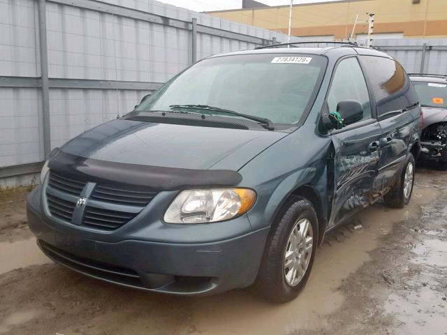 1D4GP45R07B114560 - 2007 DODGE CARAVAN SX GREEN photo 2