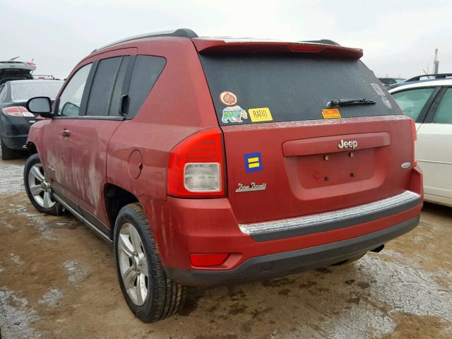 1J4NT1FA0BD208744 - 2011 JEEP COMPASS SP RED photo 3