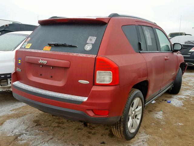1J4NT1FA0BD208744 - 2011 JEEP COMPASS SP RED photo 4